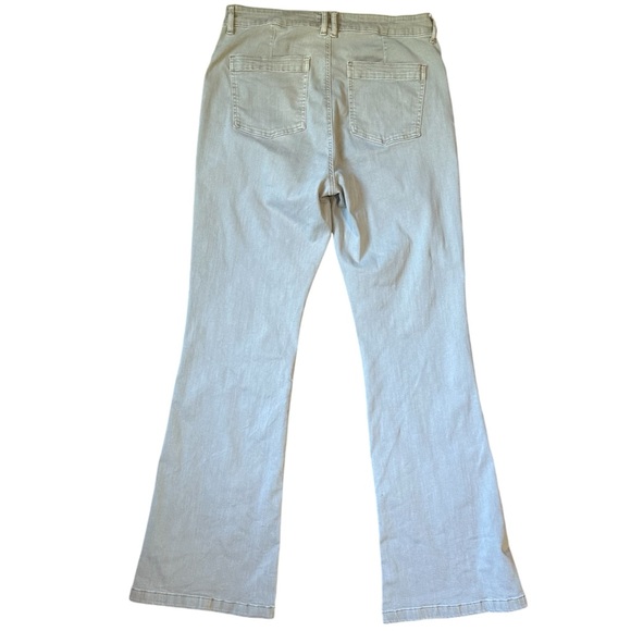 Pistola High Rise Pocket Front Khaki Tan Flare Jeans Size 31 - Picture 4 of 6